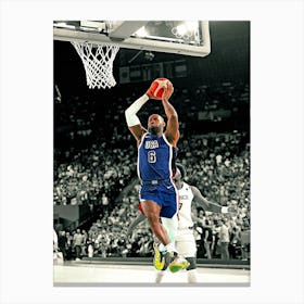 Lebron James Of Team Usa Dunks The Ball During The Game Against Team France Canvas Print