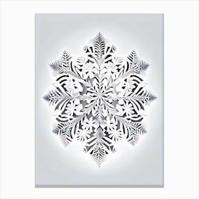 Winter Snowflake Pattern, Snowflakes, Marker Art 2 Canvas Print