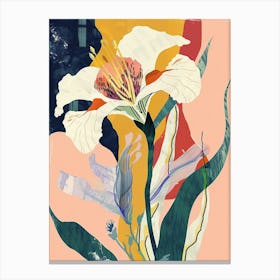 Colourful Flower Illustration Lisianthus 1 Canvas Print