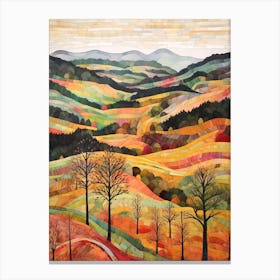 Autumn National Park Painting Black Forest National Park Germany 3 Canvas Print