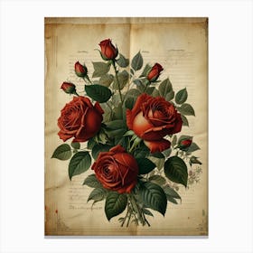 Vintage Roses Canvas Print