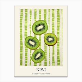 Marche Aux Fruits Kiwi Fruit Summer Illustration 1 Canvas Print