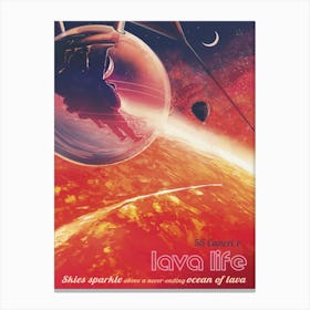 Lava Life NASA Space Vintage Style Poster Canvas Print