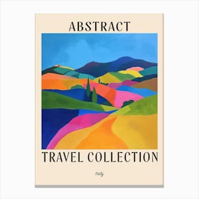 Abstract Travel Collection Poster Italy 5 Canvas Print