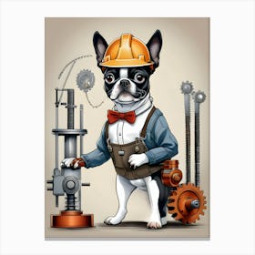 Boston Terrier-Reimagined 23 Canvas Print