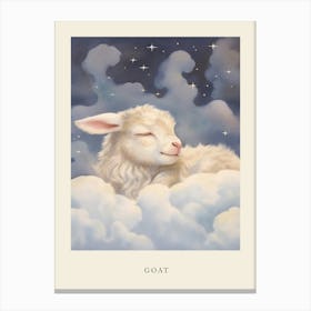 Sleeping Baby Goat 3 Poster Canvas Print