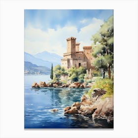 Isola Bella Italy Watercolour 2 Canvas Print