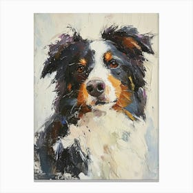 Australian Shepherd Dog  Acrylic Painting 10 Canvas Print