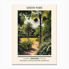 Green Park London Parks Garden 1 Canvas Print