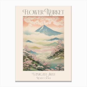 Flower Market Mount Chokai In Yamagata Akita Japanese Landscape 2 Poster Canvas Print