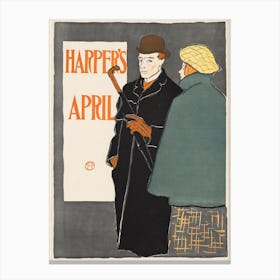 Harper's April, Edward Penfield 1 Canvas Print