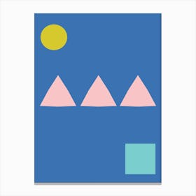 Minimalist Shapes In Blue 1 Canvas Print