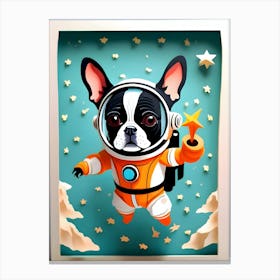 Space Dog-Reimagined 4 Canvas Print