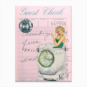 Guest Check 8 Canvas Print