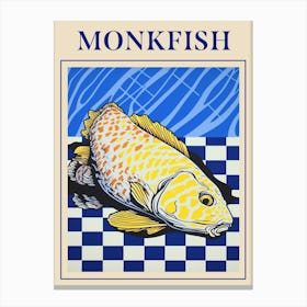 Monkfish Seafood Poster Canvas Print