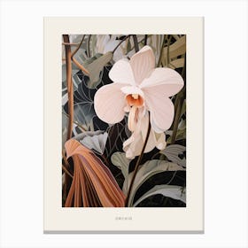 Flower Illustration Orchid 2 Poster Canvas Print