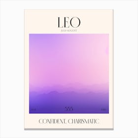 Leo Zodiac Sign Canvas Print