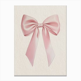 Preppy Pink Bow Trendy Dorm Room Canvas Print