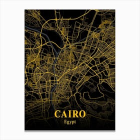 Cairo Gold City Map 1 Canvas Print
