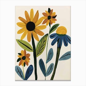 Painted Florals Black Eyed Susan 2 Canvas Print