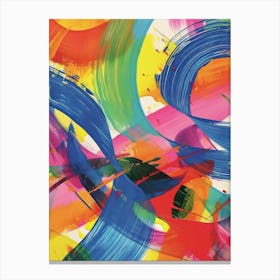 Rainbow Paint Brush Strokes 1 Canvas Print