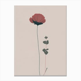 Red Clover Wildflower Simplicity Canvas Print