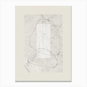 Collage Minimalist Composition Abstract Drawing Line Art New Neutral Japan Canvas Print