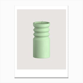 Sage Green Candle Canvas Print
