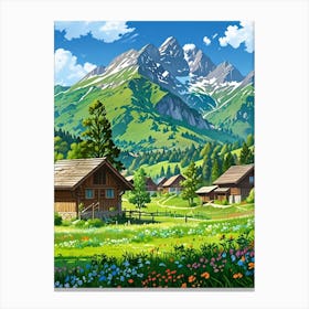 Mountain Village 1 Canvas Print