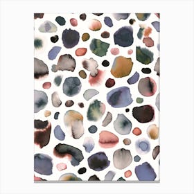 Watercolour Stains Mineral Canvas Print