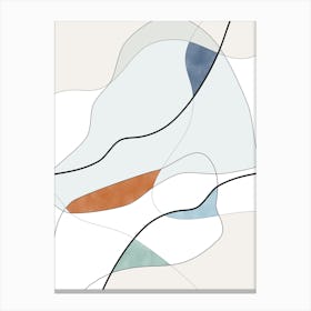 Neutral Lines and Shapes No.1 Canvas Print