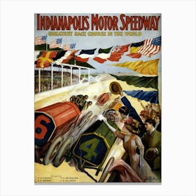 1909 Indianapolis Motor Speedway. Greatest Race Course In The World Canvas Print