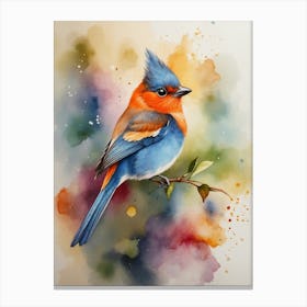 Blue Titmice Canvas Print