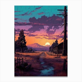 Sunset In The Countryside 2 Canvas Print