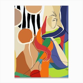 Woman sitting Canvas Print