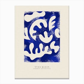 Yves Klein Blue Abstract Shapes Canvas Print