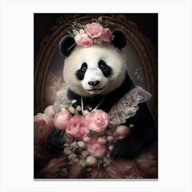 Panda Art In Romanticism Style 3 Canvas Print