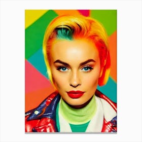Phoebe Bridgers Colourful Pop Art Canvas Print