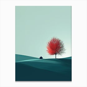 Lone Tree, Minimalism 12 Canvas Print