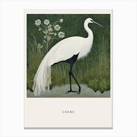 Ohara Koson Inspired Bird Painting Crane 2 Poster Canvas Print