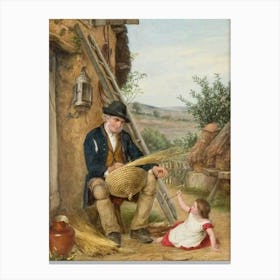 Farmer And His Child Canvas Print