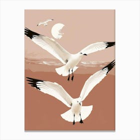 Seagulls Flying Canvas Print