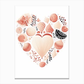 Shell Coral Heart 2 Canvas Print