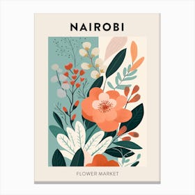 Flower Market Poster Nairobi Kenya Canvas Print