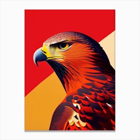Red Tailed Hawk Pop Matisse 2 Bird Canvas Print