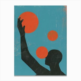 Silhouette Of A Man 2 Canvas Print