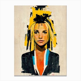 Britney Spears Basquiat Style 3 Canvas Print