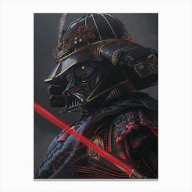 Darth Vader As A Vintagepunk Samurai 13 Canvas Print