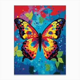 Pop Art Question Mark Butterfly 4 Canvas Print