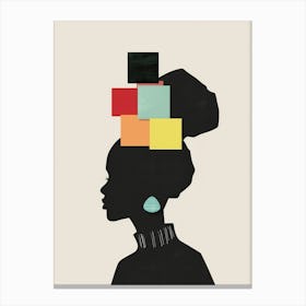 Silhouette Of A Woman 50 Canvas Print